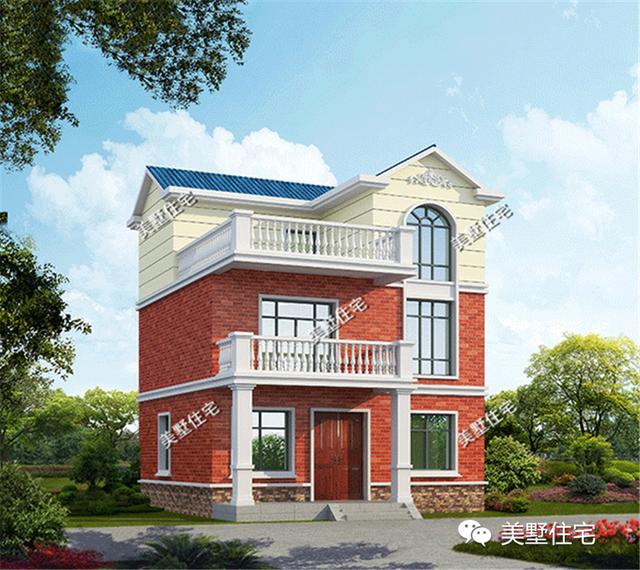 適合宅基地小面寬的別墅設計圖，外觀漂亮，室內布局也十分合理