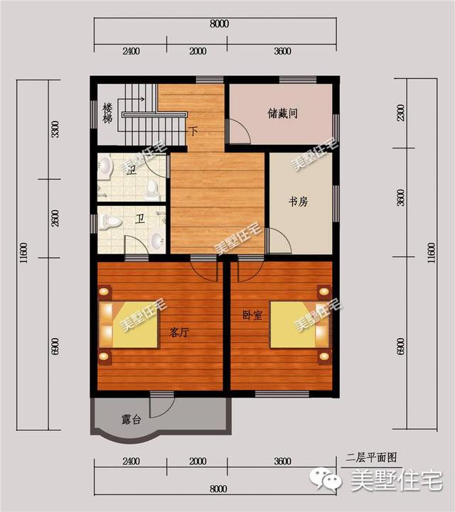 適合宅基地小面寬的別墅設計圖，外觀漂亮，室內布局也十分合理