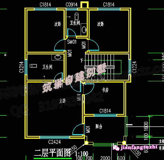 農(nóng)村三層小別墅設(shè)計(jì)住宅施工圖，適合農(nóng)村建造