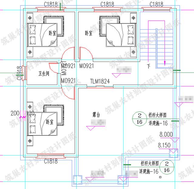 3款農村三層自建房設計圖，每一款都是經典戶型