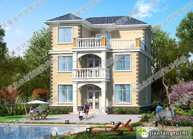 3款農村三層自建房設計圖，每一款都是經典戶型