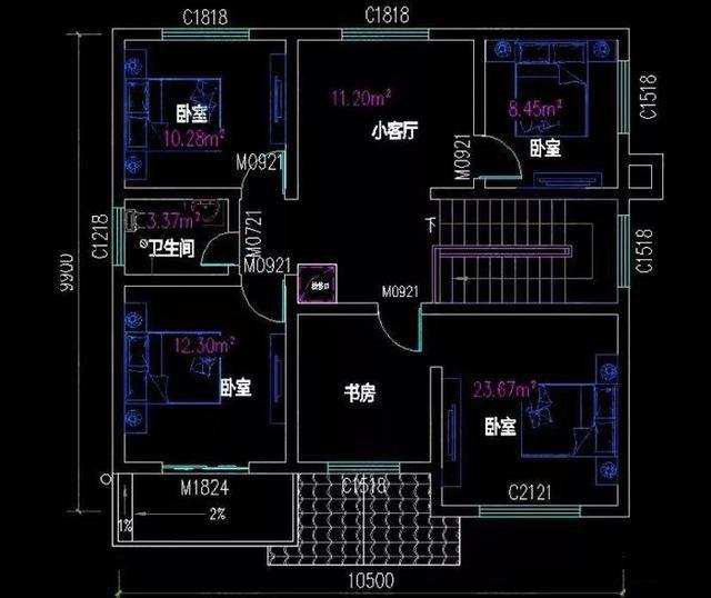 二層小戶型自建房，主體造價20萬，經濟實用，接地氣的好戶型