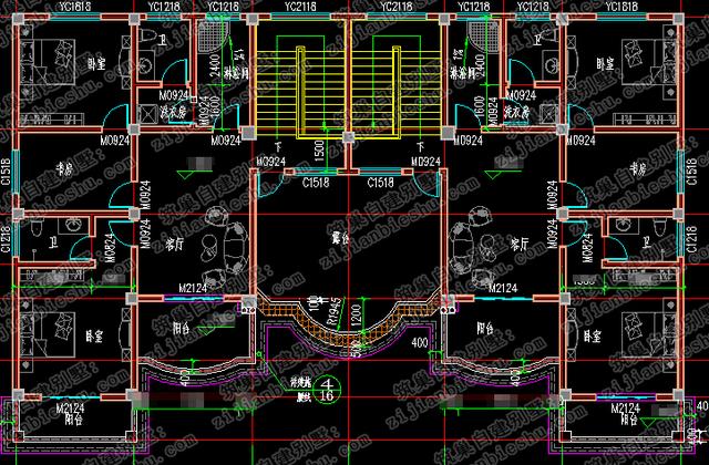 豪華三層雙拼別墅設計圖，帶大堂屋多功能設計，又省錢又實用