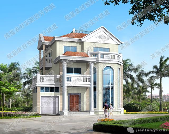 35萬150平米農村三層別墅設計施工效果圖+成品圖分享