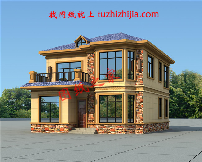 2019二層農村新款別墅戶型圖，占地不到110平米