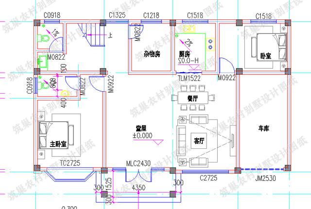5款25萬帶堂屋自建房設(shè)計施工圖，隨便挑隨便選