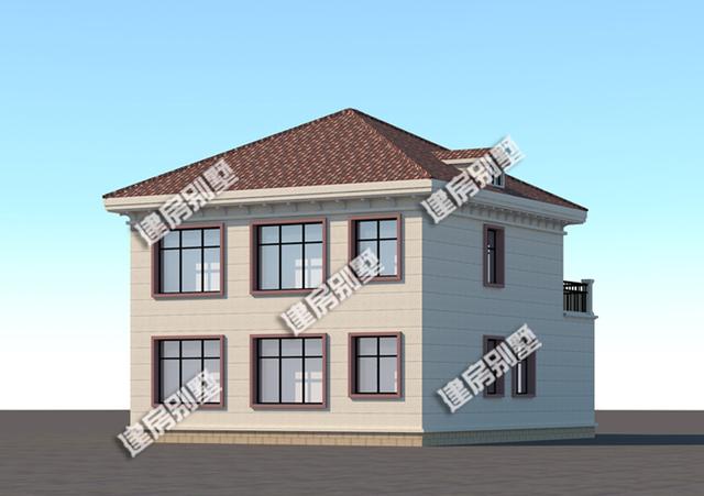 二層自建房設計圖，9.6x13.6米，帶豪華臥室，住的肯定舒服