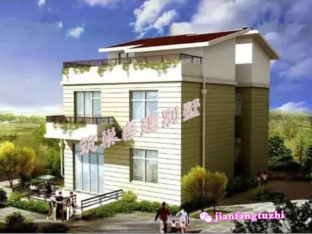 農(nóng)村二層半田園風格別墅設(shè)計圖，外觀好，造價經(jīng)濟，20萬就能建成