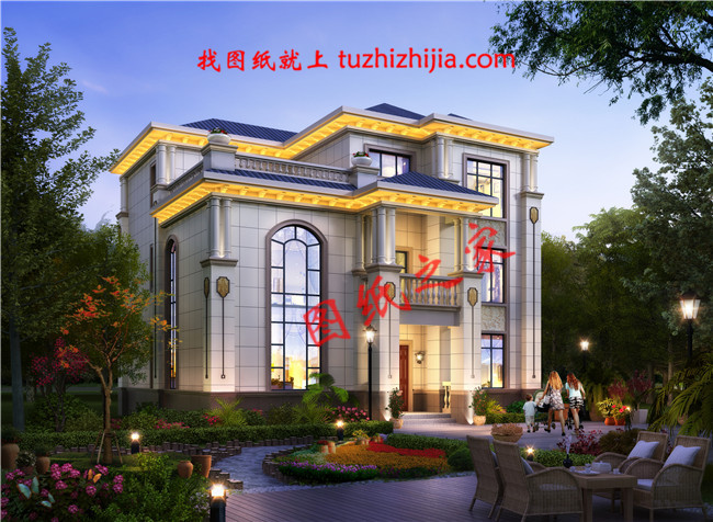 農村三層樓房設計圖三層別墅圖片，占地面積135平米