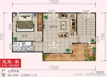 三層別墅設計圖，多臥室，人丁興旺也不怕，可以滿足你的需求