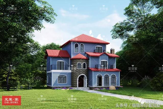 三層別墅設計圖，多臥室，人丁興旺也不怕，可以滿足你的需求