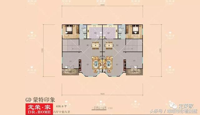 三層別墅設計圖，多臥室，人丁興旺也不怕，可以滿足你的需求