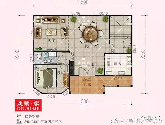 三層別墅設計圖，多臥室，人丁興旺也不怕，可以滿足你的需求