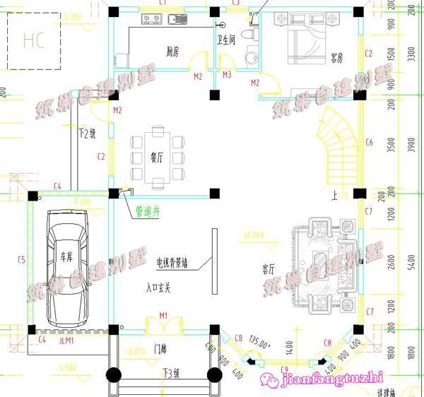 三層農村歐式別墅設計圖，設計別致、外觀亮麗