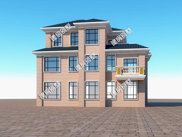 三層自建房設計圖，16.1x12米，客廳挑空+開敞式餐廚+家庭健身房，應有盡有