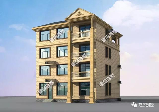 11.9×14米四層農(nóng)村別墅設(shè)計圖，氣派十足，一個字：美！