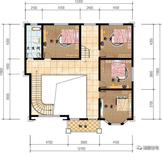 精心挑選了3款別墅設計圖，都帶堂屋，供大家參考