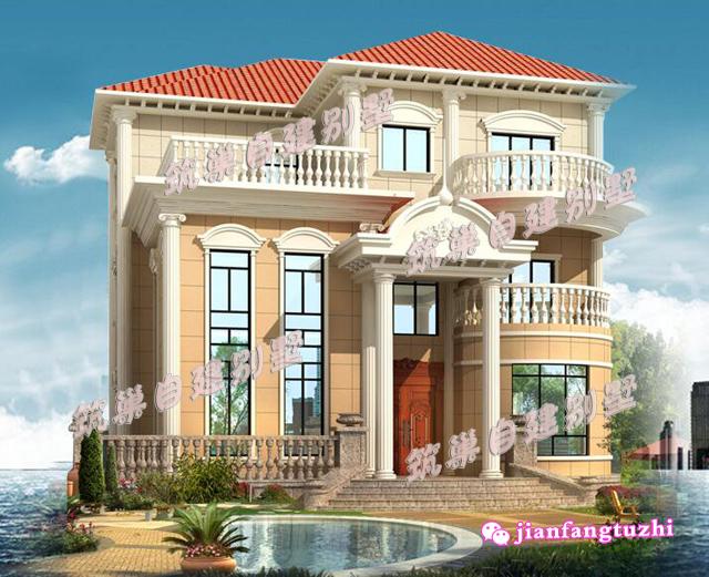 豪華三層歐式別墅設計圖，12x13米，功能性非常強