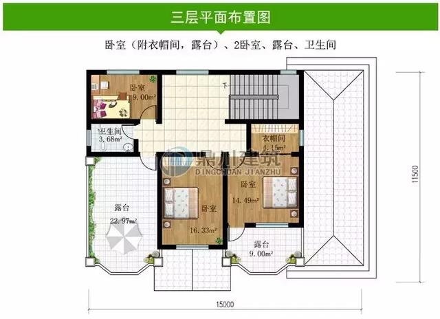 三層農村自建房設計圖，帶堂屋車庫臥室套間，美觀實用