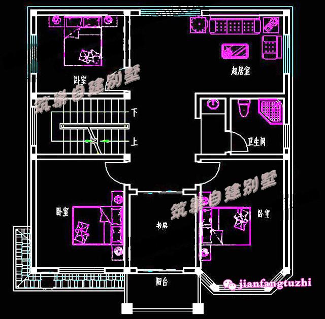 2款三層簡(jiǎn)約農(nóng)村自建房設(shè)計(jì)戶(hù)型圖，施工簡(jiǎn)易，設(shè)計(jì)規(guī)劃合理