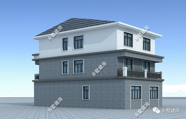 小面寬也能建雙拼，看看這款農村別墅設計圖，你就知道了