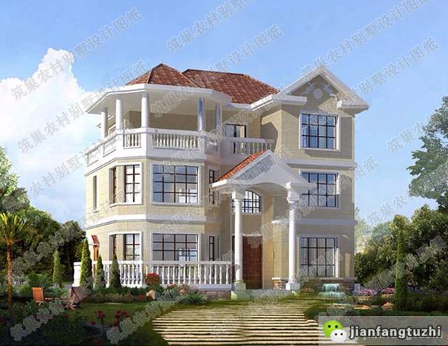 3款農村房屋設計圖，每一款都有自己獨特的風格