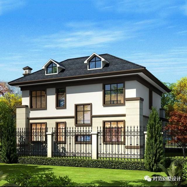 兩層簡歐別墅設計小戶型，5室3廳，開放式廚房，在一眾小洋樓中脫穎而出