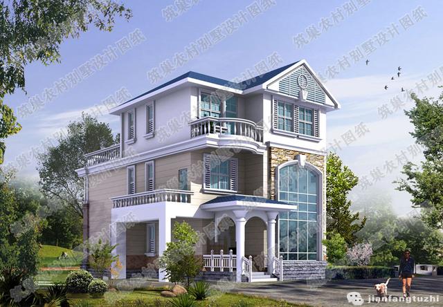 三層農村別墅設計圖，現在的農村房屋是越來越時尚大氣了