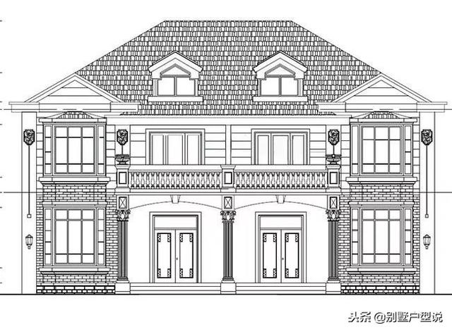 16×11米農村二層雙拼別墅設計圖，功能分區合理