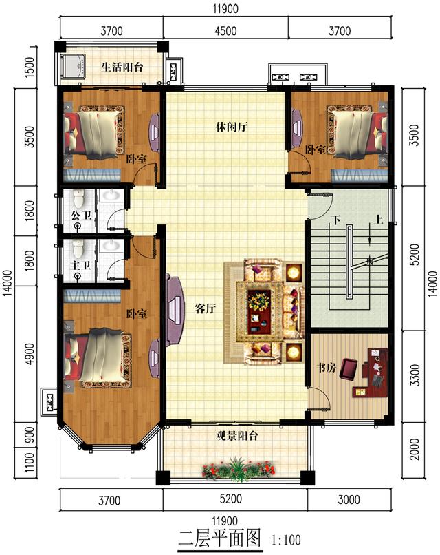 11.9米x14米農村四層自建房，帶大露臺+多邊形涼亭，在農村建肯定是同村最霸氣的那一款！