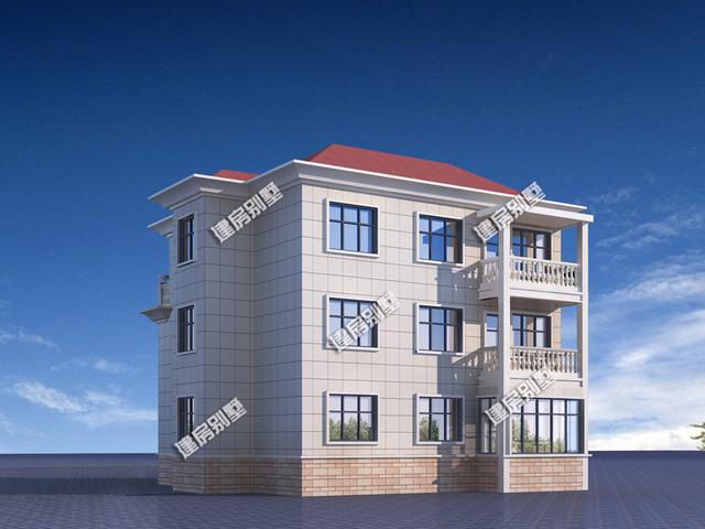 三層農村歐式別墅設計圖，10個臥室設計，左右鄰居各一棟！