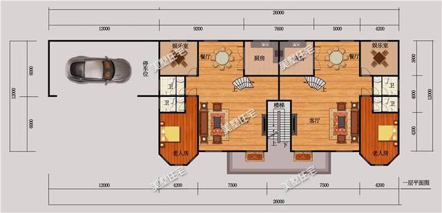 3款兄弟雙拼別墅設計圖，經典實用，精致大氣，利于兄弟和睦。