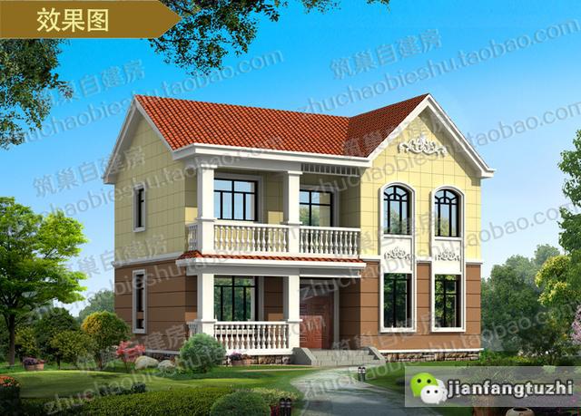 分享三款占地100平的二層鄉村自建房，挑來選去還是戶型3最實用！