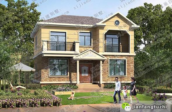 11×11米鄉村二層自建房，精致漂亮，美觀時尚，35萬就可以拎包入??！