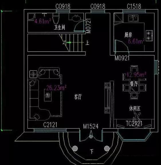 兩款二層別墅設計圖，第一款僅用60平米就實現了三室兩廳的超級功能，真是太牛了。
