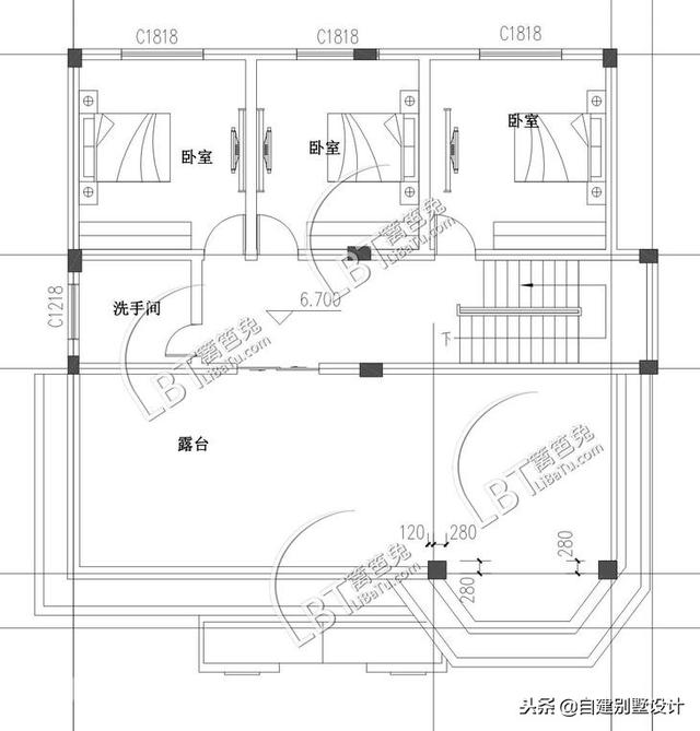 12x114款三層農村自建房，安全、實用、美觀！