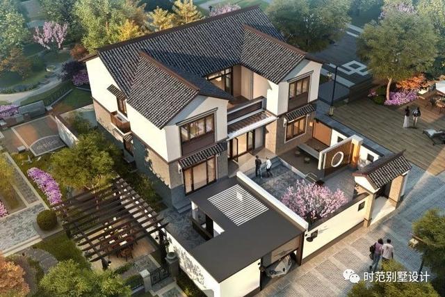 10x13米二層中式別墅設計圖，帶庭院，精致、華麗，花鳥山水間的千百年傳承