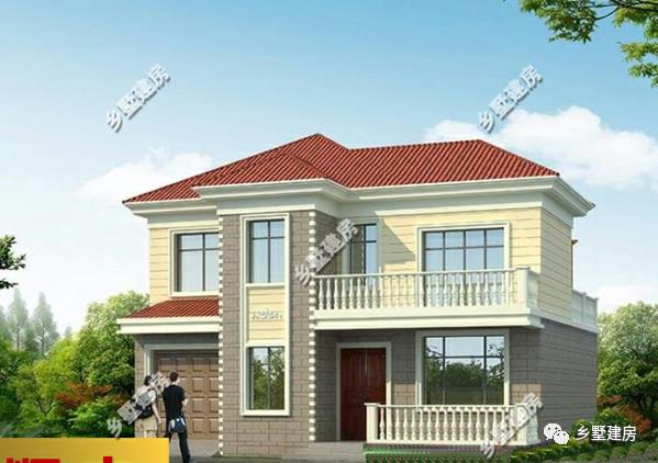 兩款帶有車庫+陽光露臺的二層農村自建房，實惠大氣，享受生活就是這么簡單！