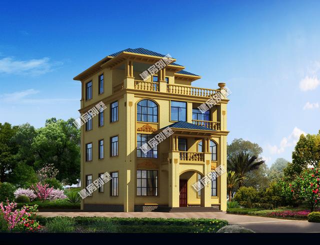 超大氣四層別墅設(shè)計(jì)圖，占地132平，外觀光彩奪目羨煞旁人