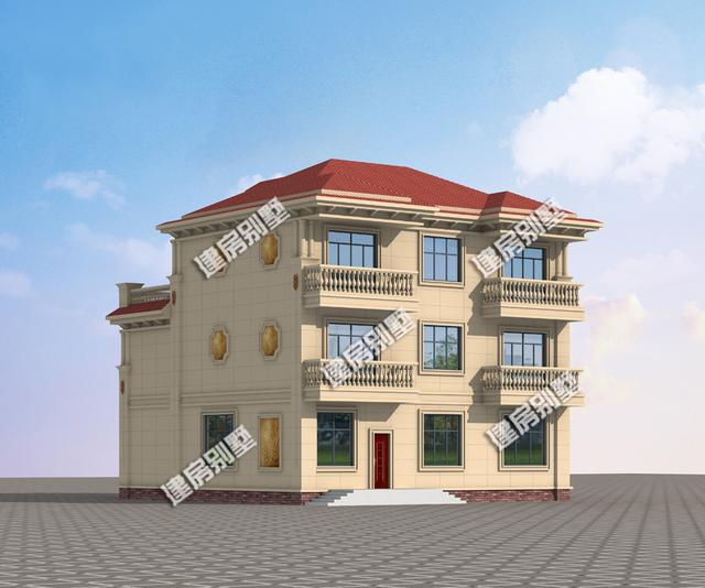 13.6x17米超大氣三層別墅設計圖，超級漂亮一款房子