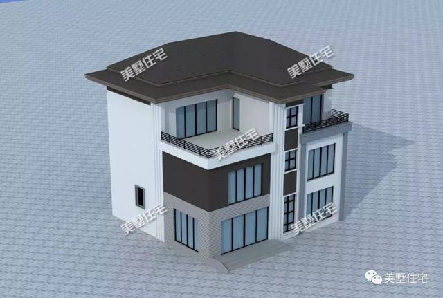 現代風別墅設計圖，外觀設計簡潔而不簡單，方正實用，帶來大大的生活享受