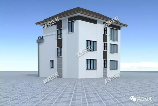 現代風別墅設計圖，外觀設計簡潔而不簡單，方正實用，帶來大大的生活享受