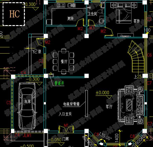 三層鄉村別墅設計圖，150平米帶車庫+挑空客廳，看完你一定會喜歡
