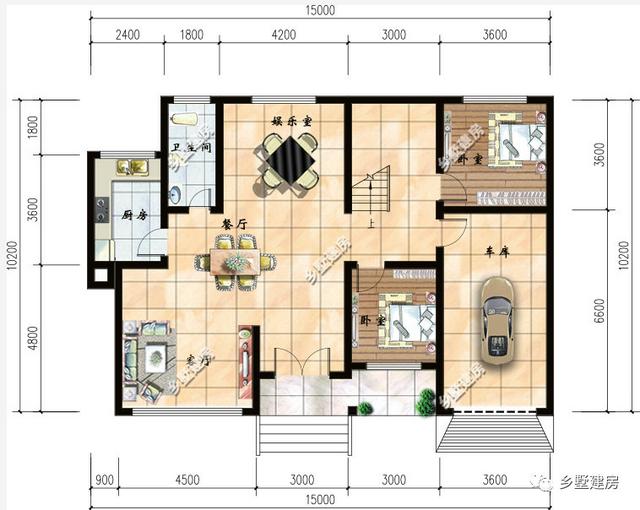 推薦兩款別墅設計圖，還帶有車庫的哦，超級實用
