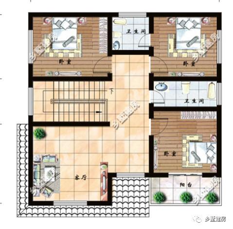 二層農村自建房小戶型設計圖，適合小宅基地的家庭建造