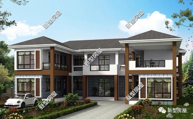 精選6款二層農村別墅設計圖，養老還是度假必選的一款！