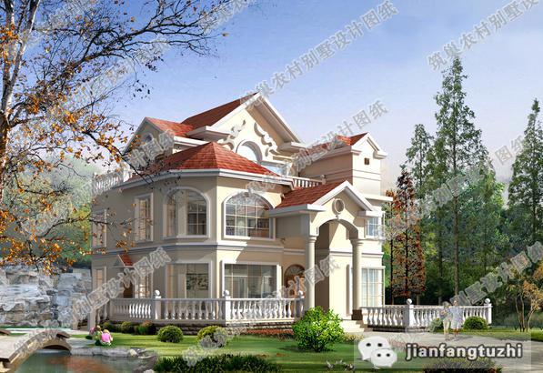 占地130平農(nóng)村三層別墅設(shè)計(jì)圖，蓋出來(lái)如同城堡一般，造價(jià)只要30萬(wàn)！