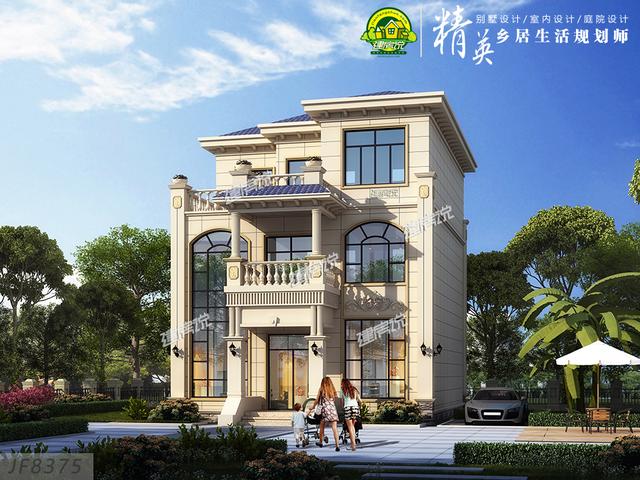 9米x13米三層簡歐別墅設計圖，不僅要美觀，室內(nèi)布局還實用，圖紙給你準備好了拿回家建吧