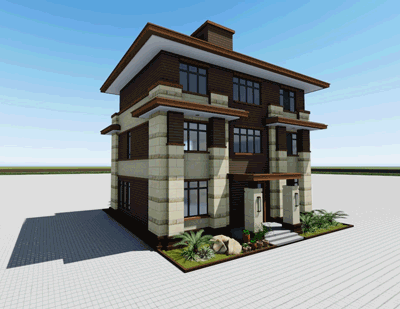 占地95㎡的現(xiàn)代風三層別墅設計圖，宏偉大氣，布局合理，堪比豪宅