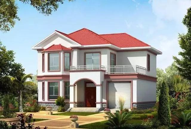 兩款二層農(nóng)村小戶型別墅自建房，第一款占地不足110平米，帶車庫設(shè)計更實用